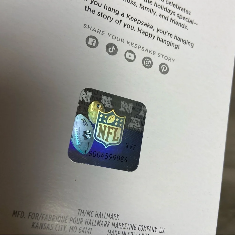 2024 Hallmark STEFON DIGGS Buffalo Bills #14 NFL FOOTBALL LEGENDS Ornament - NIB